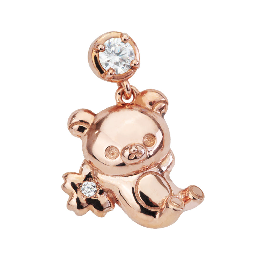 リラックマ☆フェイスピアス☆シルバー925 リラックマ ピアス ぷっくり フェイス シルバー925｜J-Plus